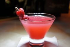 Raspberry Martini at Cafe Epicure. Happy Hour is daily from 4pm - 6pm. During "Quiet Season" it is Ladies Night every night from 6pm until closing!